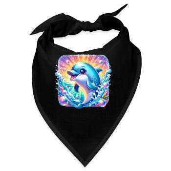 Delfin-Ozean - Bandana - Schwarz - Vorne