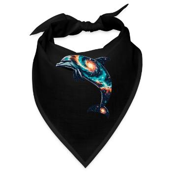 Dolphin Space Galaxy Universum - Bandana - Schwarz - Vorne