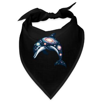 Dolphin Space Galaxy Universum - Bandana - Schwarz - Vorne