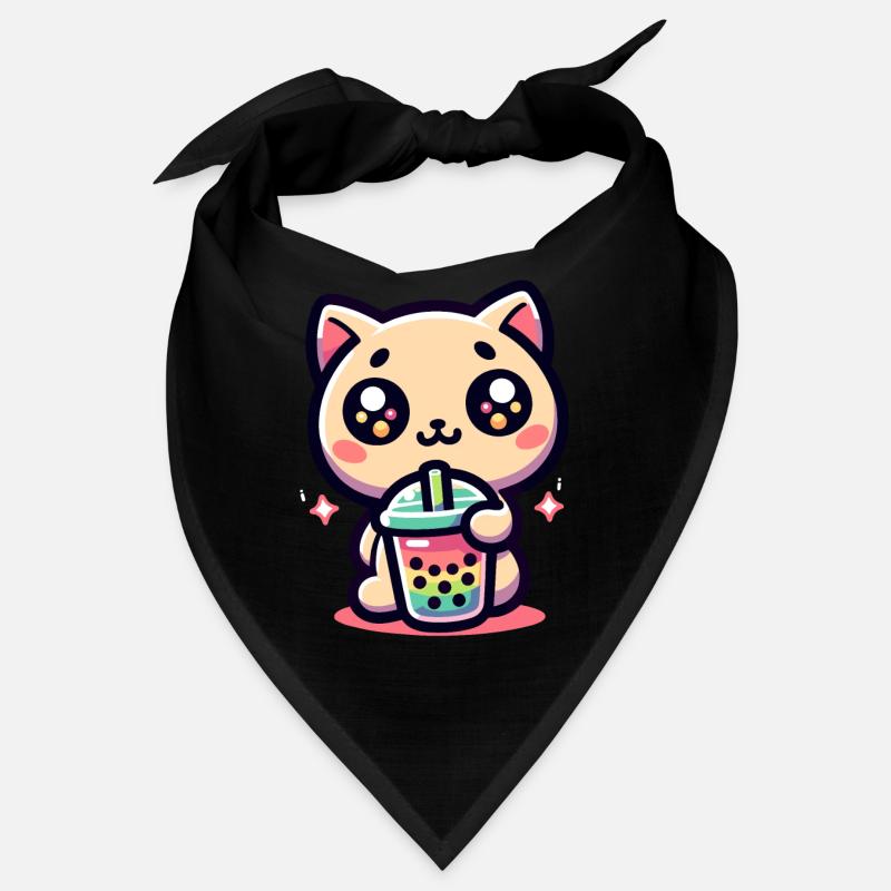 Cat Bubble Tea Boba Kawaii Bandana