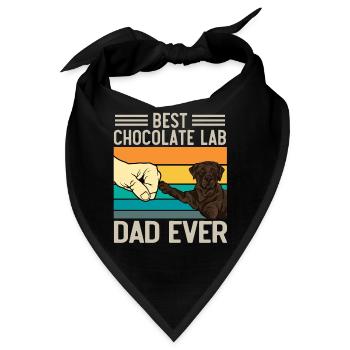 Chocolate Labrador Retriever Hund - Bandana - Schwarz - Vorne