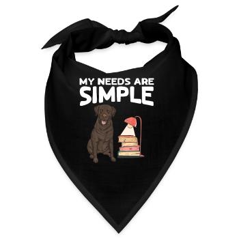 Chocolate Labrador Retriever Hund - Bandana - Schwarz - Vorne