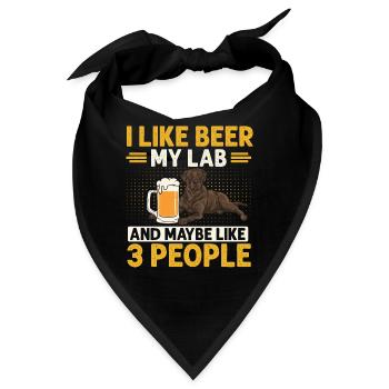 Chocolate Labrador Retriever Hund - Bandana - Schwarz - Vorne