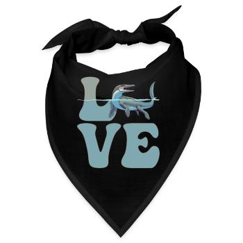 Mosasaurus Dinosaurier - Bandana - Schwarz - Vorne