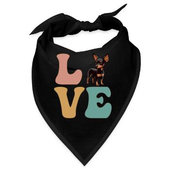 Zwergpinscher Hundeliebhaber - Bandana - Schwarz - Vorne