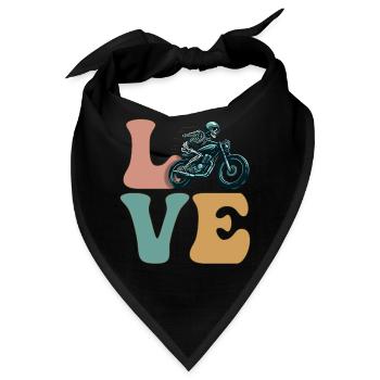 Motorradfahren Motorradfahrer Motorradskelett - Bandana - Schwarz - Vorne
