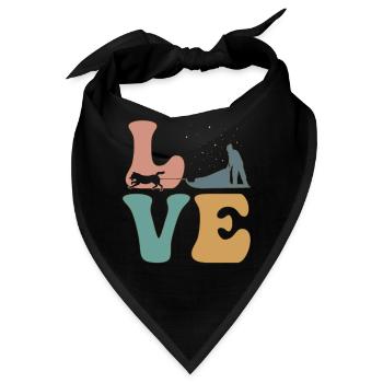Mushing Schlittenhund Schlittenhundeführer - Bandana - Schwarz - Vorne