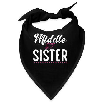 Middle Sister Gifts - Bandana - Schwarz - Vorne