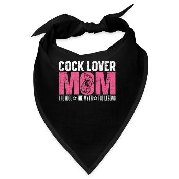 Cock Lover Mom The Idol The Myth The Chicken Coop - Bandana - Schwarz - Vorne