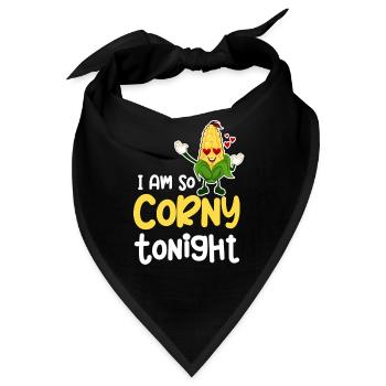 Ich Bin Heute Abend So Kitschig. Mais-wortspiele, - Bandana - Schwarz - Vorne