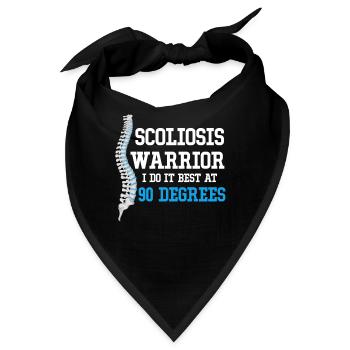 Skoliose-krieger Ich Mache Es Am Besten Bei Einem - Bandana - Schwarz - Vorne
