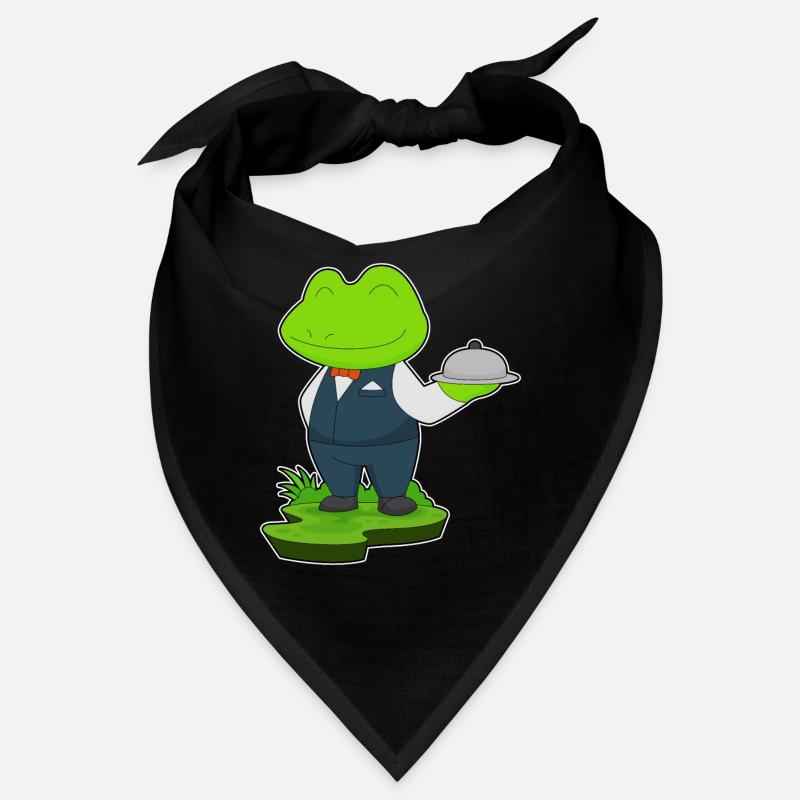 Frog Waiter Platter Bandana