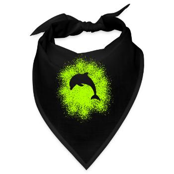 Delphin - Bandana - Schwarz - Vorne