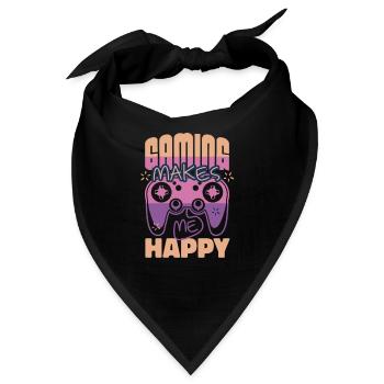 Das Mantra des fröhlichen Spielers - Bandana - Schwarz - Vorne