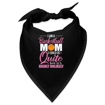 I am a Basketball Mom Frauen Teamsport - Bandana - Schwarz - Vorne