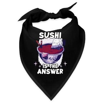 Kawaii Japan Ramen-Liebhaber Nigiri Maki - Bandana - Schwarz - Vorne