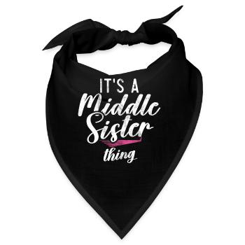 Middle Sister Gifts - Bandana - Schwarz - Vorne
