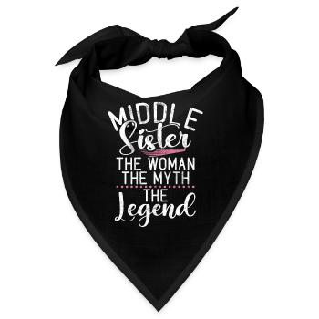 Middle Sister Gifts - Bandana - Schwarz - Vorne