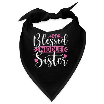 Middle Sister Gifts - Bandana - Schwarz - Vorne