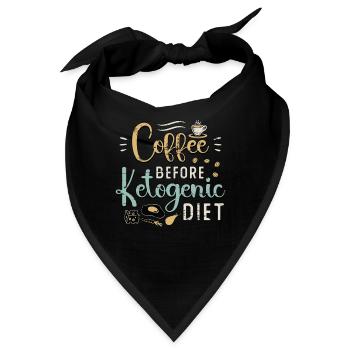 Ketogenic Diet Lover Coffee Ketosis Coffee Lover - Bandana - Schwarz - Vorne