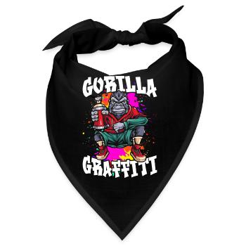 Gorilla-Graffiti - Bandana - Schwarz - Vorne