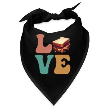 Erdnussbutter und Gelee PB & J - Bandana - Schwarz - Vorne