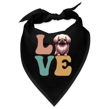 Pekinese Hundeliebhaber - Bandana - Schwarz - Vorne