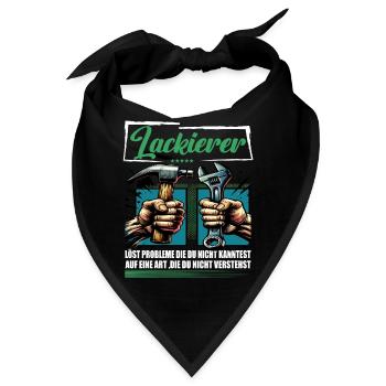 Lackierer Beruf mit lustigen Spruch - Bandana - Schwarz - Vorne