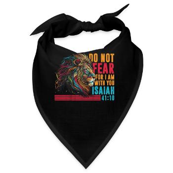 Fürchte dich nicht, denn ich bin - Bandana - Schwarz - Vorne