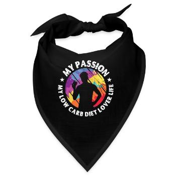 Low Carb Diet Lover My Passion My Ketogenic Diet - Bandana - Schwarz - Vorne