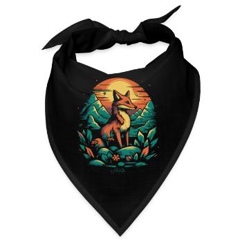 Ein Fuchs auf dem Feld - Bandana - Schwarz - Vorne