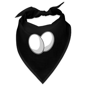 Ei Eier - Bandana - Schwarz - Vorne