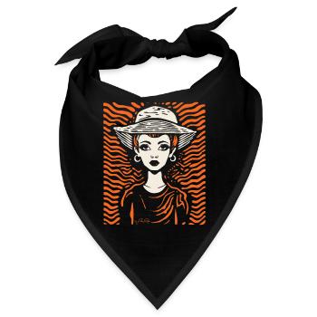 Die stilvolle Frau - Bandana - Schwarz - Vorne