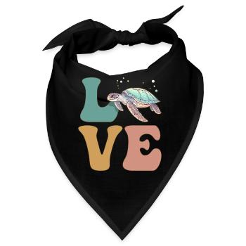 Meeresschildkröte Ozean - Bandana - Schwarz - Vorne
