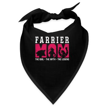 Farrier Mom The Idol The Myth The Blacksmithing - Bandana - Schwarz - Vorne