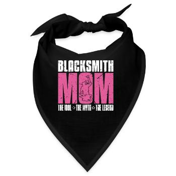 Blacksmith Mom The Idol The Myth The Ironworker - Bandana - Schwarz - Vorne