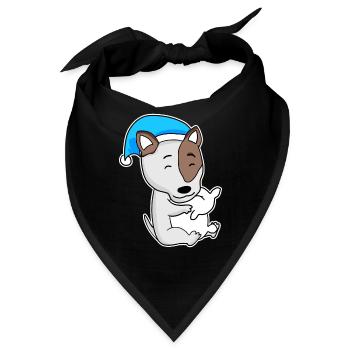 Bullterrier Schlafen Müdigkeit Hund Hunderasse - Bandana - Schwarz - Vorne
