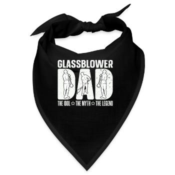 Glassblower Dad The Idol The Myth The Glassworker - Bandana - Schwarz - Vorne
