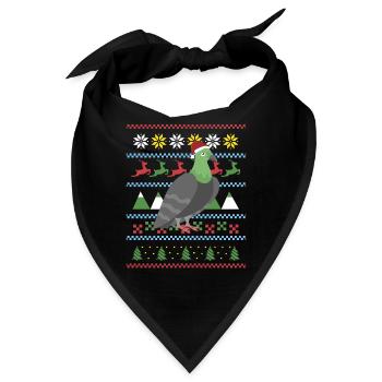 Ugly Christmas Taube - Bandana - Schwarz - Vorne
