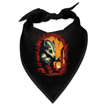 Der Stinktier mit der Lampe im Verlies - Bandana - Schwarz - Vorne