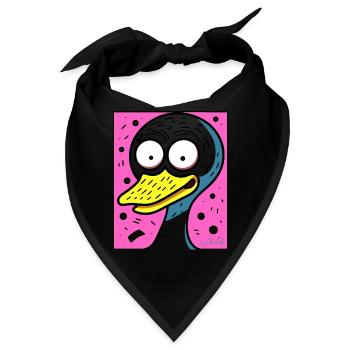 interaktive Farben ängstliche Ente - Bandana - Schwarz - Vorne