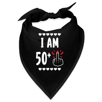 Ich bin 50 plus Bier 51. Geburtstag - Bandana - Schwarz - Vorne