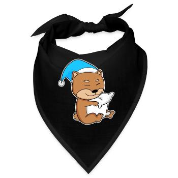 Shiba Inu Schlafen Müdigkeit Hund - Bandana - Schwarz - Vorne