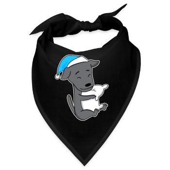 Italienisches Windspiel Schlafen Müdigkeit Hund - Bandana - Schwarz - Vorne