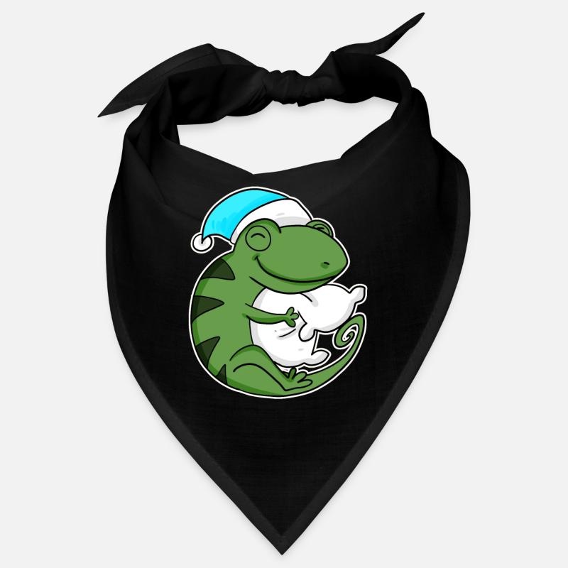 Caméléon avec oreiller et bonnet de sommeil Bandana