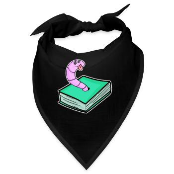 Buch Wurm - Bandana - Schwarz - Vorne