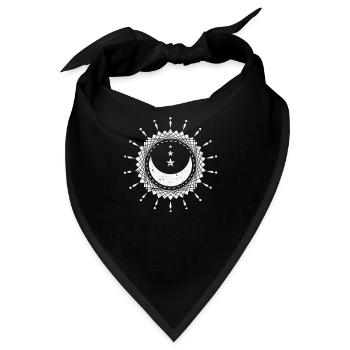 Mond mit Formen Nachthimmel Kugel - Bandana - Schwarz - Vorne