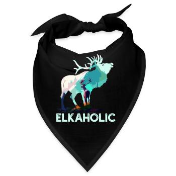Elchjagd Elkaholic Jäger - Bandana - Schwarz - Vorne