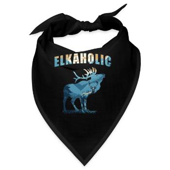 Elchjagd Elkaholic Jäger - Bandana - Schwarz - Vorne