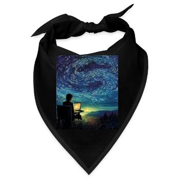 Programmierer Starry Night Shirt Codierung - Bandana - Schwarz - Vorne